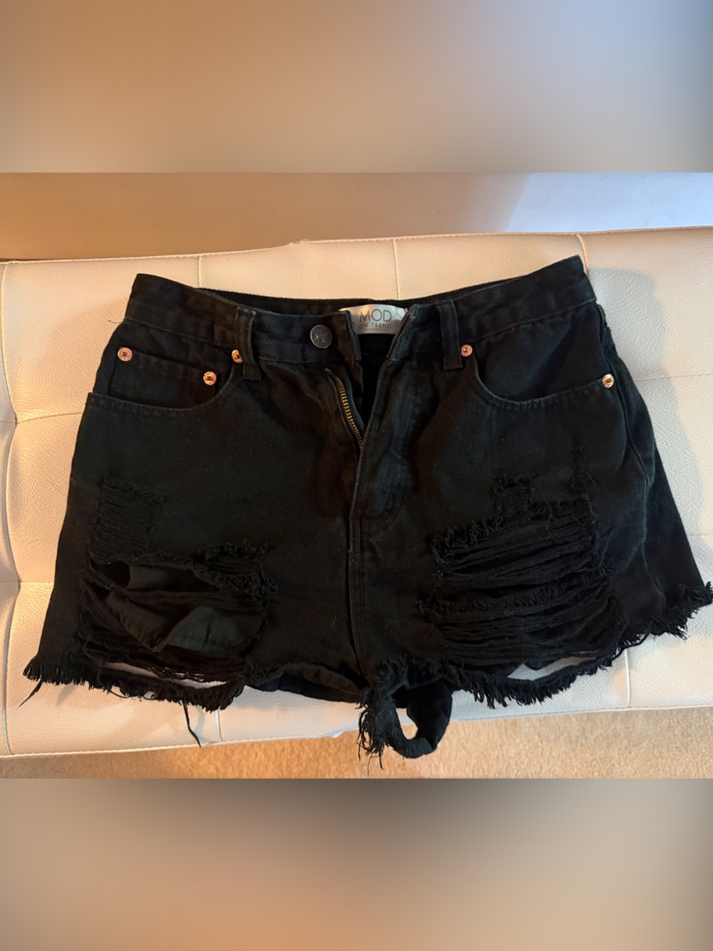 Black Distressed Women’s Denim Shorts